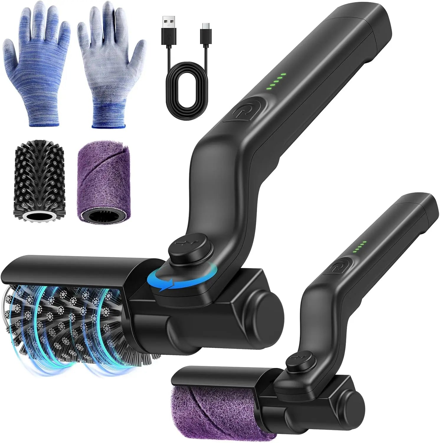 Drayvorx Rechargeable Electric Grill Cleaner Brush - 400 RPM Motor with Type-C Charging and Stainless Steel Bristles